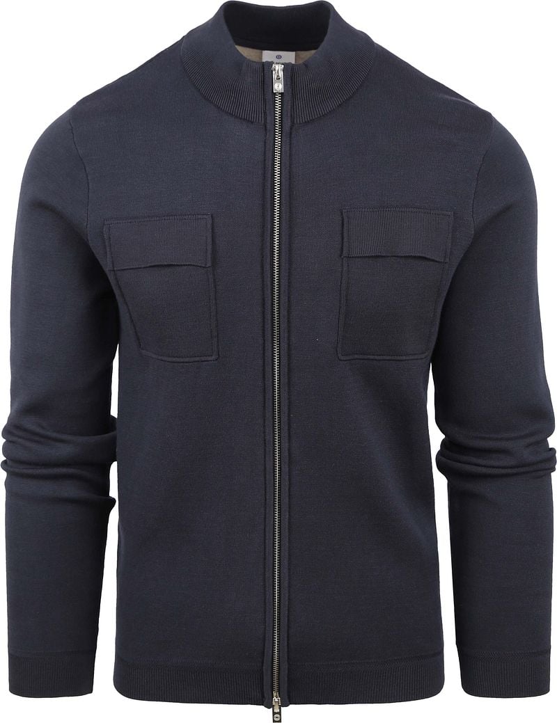 Blue Industry Strickjacke Brusttasche Navy - Größe XL günstig online kaufen