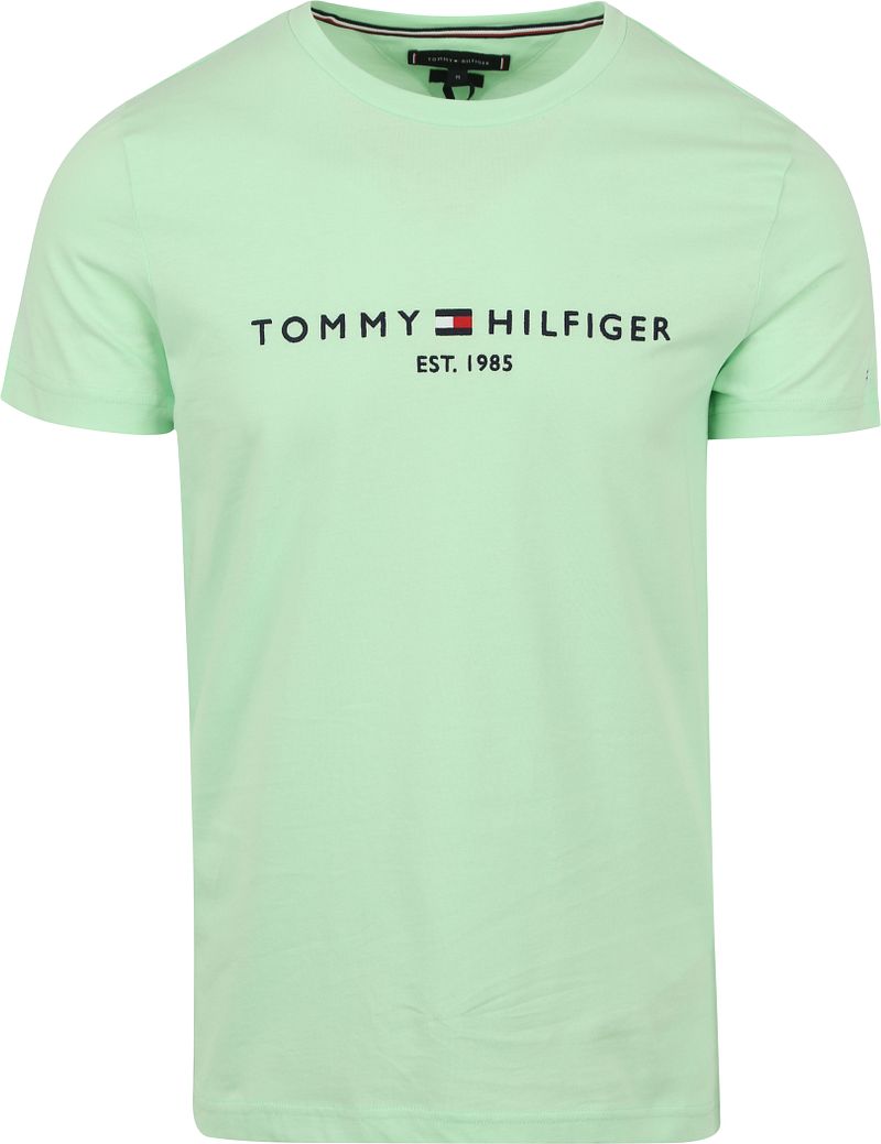 Tommy Hilfiger T-Shirt mit Logo Hellgrün - Größe XXL günstig online kaufen