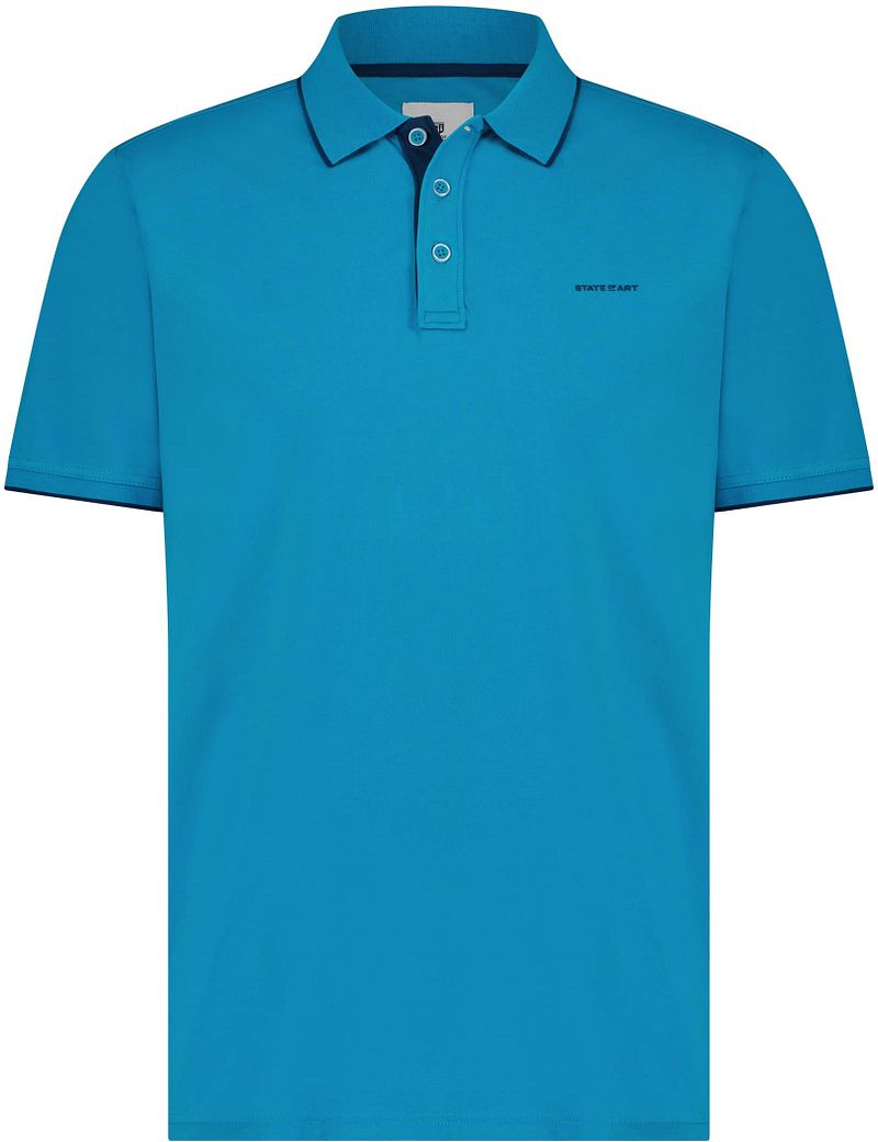 State Of Art Polo Piqué Petrol Bleu taille M