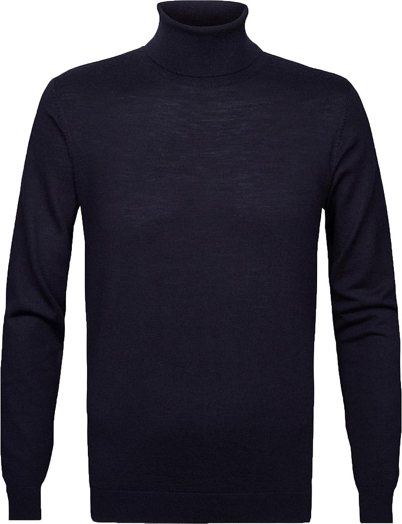 Profuomo Pull Col Roulé Laine Mérinos foncé Bleu Bleu foncé taille S