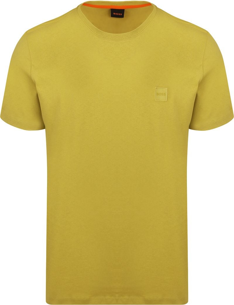 Boss Orange T-shirt Tales met boss-borduursel op de borst