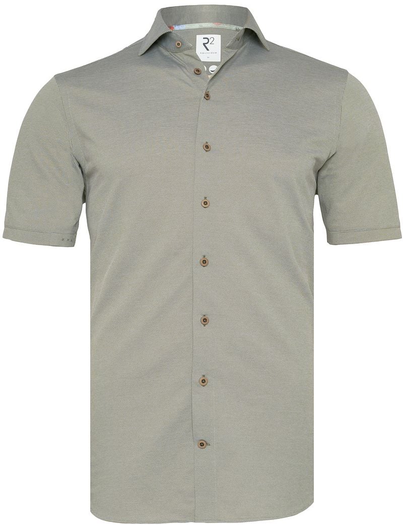 R2 Japanese Knitted Short Sleeve Hemd Grün - Größe 3XL günstig online kaufen