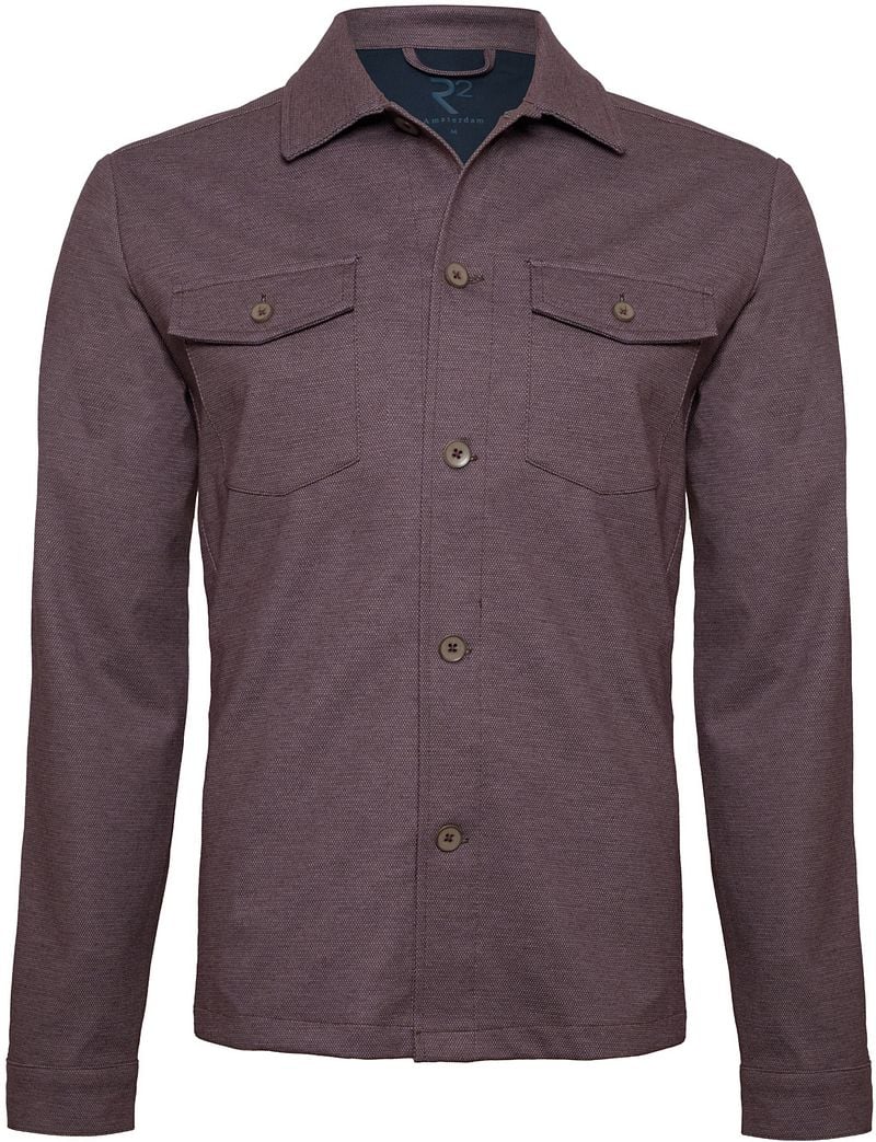 R2 Overshirt Melange Bordeaux - Größe L günstig online kaufen