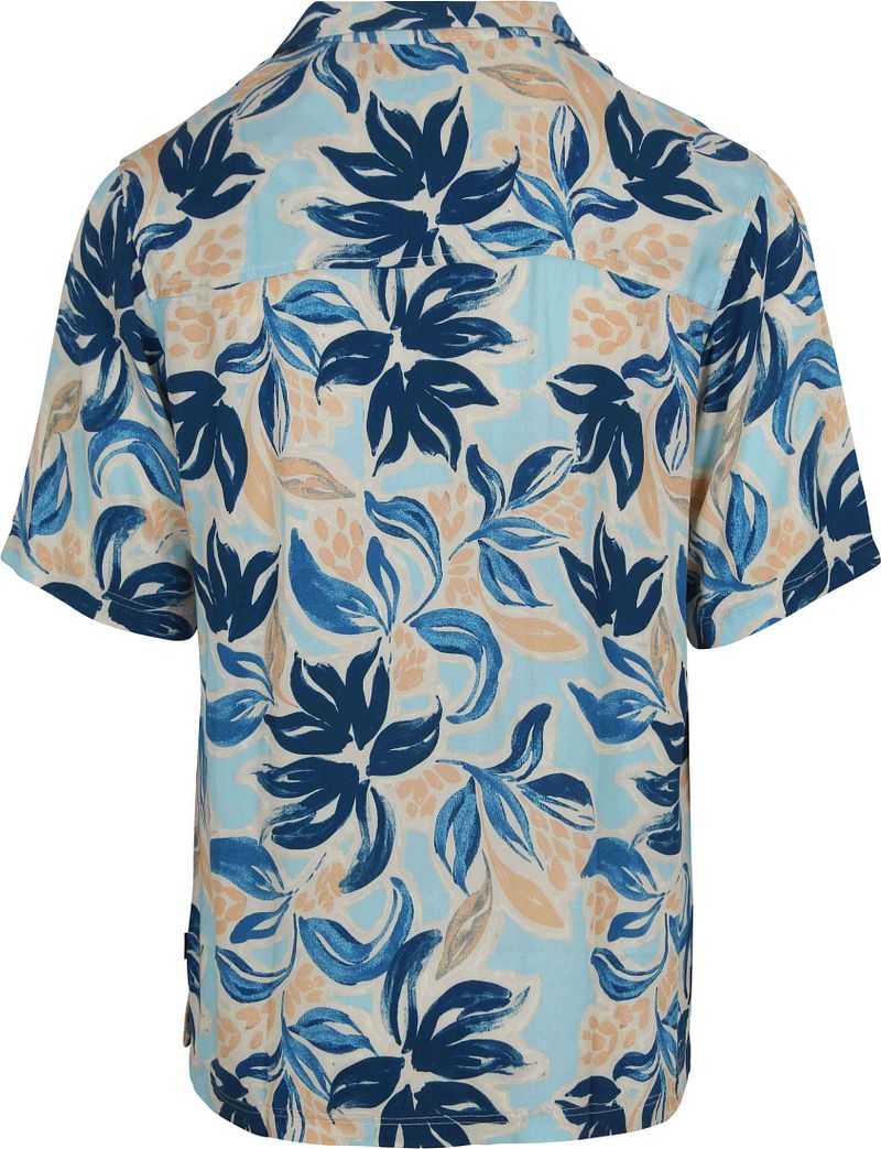 Shiwi Overhemd Vic Floral Leafs Blauw