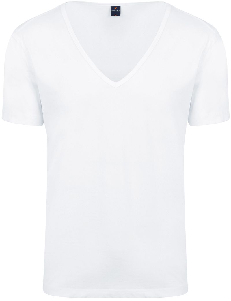 Suitable Vitaru T-Shirt Tiefer V-Ausschnitt Weiß 6-Pack - Größe XL günstig online kaufen