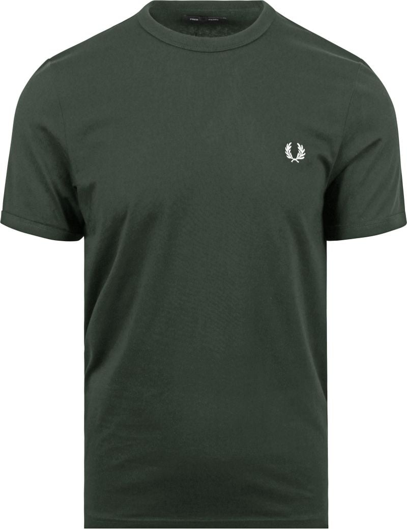 Fred Perry Geborduurd Logo T-shirt Groen Green Heren