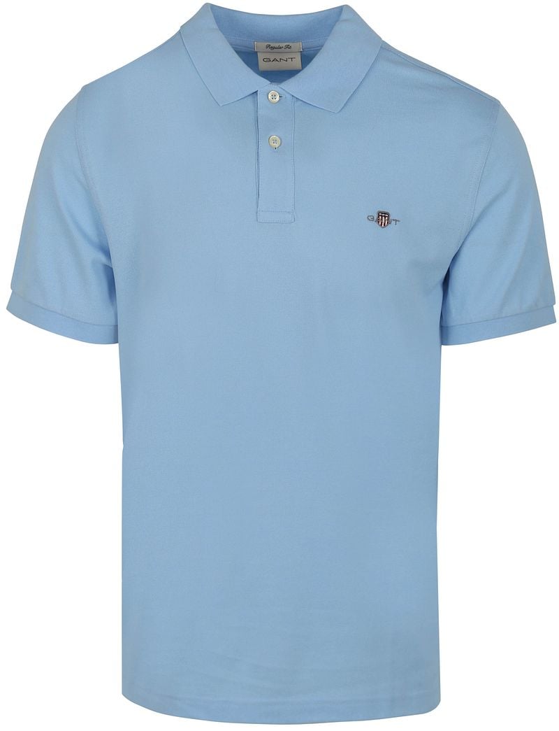 Gant Shield Piqué Poloshirt Hellblau - Größe 4XL günstig online kaufen