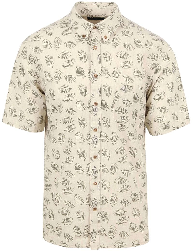 Suitable Short Sleeve Overhemd Linnen Sheng Groen