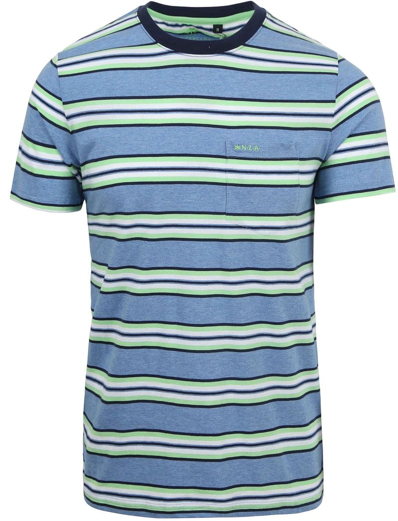 NZA T-shirt Hawkers Streifen Blau - Größe XXL günstig online kaufen