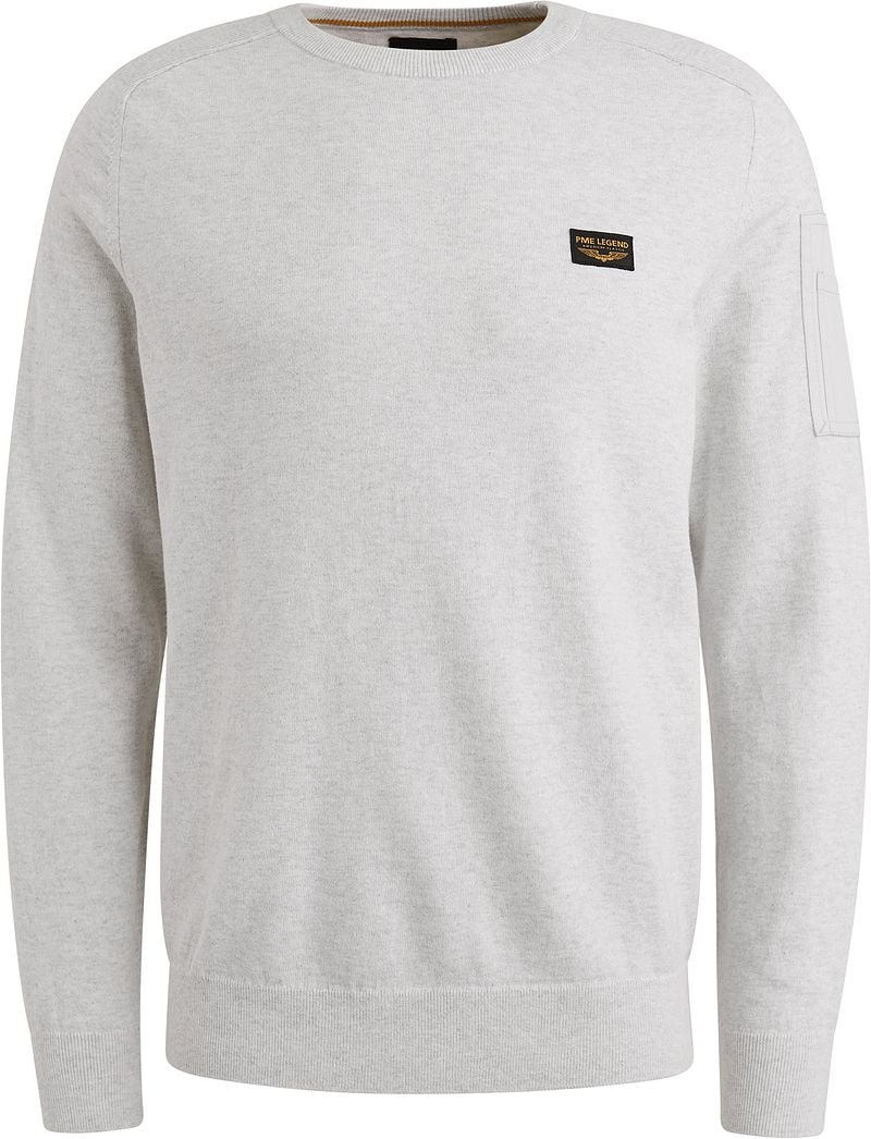PME Legend American Classic Pullover Hellgrau Melange - Größe XL günstig online kaufen