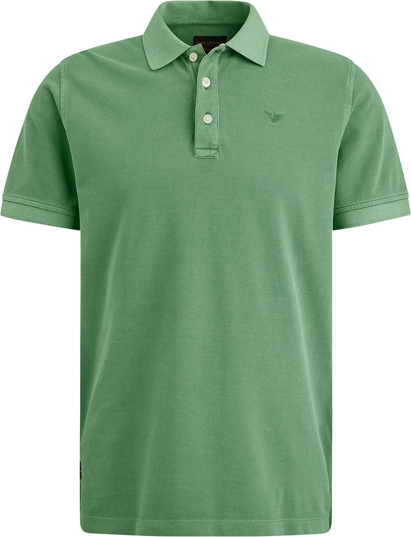 PME LEGEND Heren Polo's & T-shirts Short Sleeve Polo Pique Garment Dye Groen