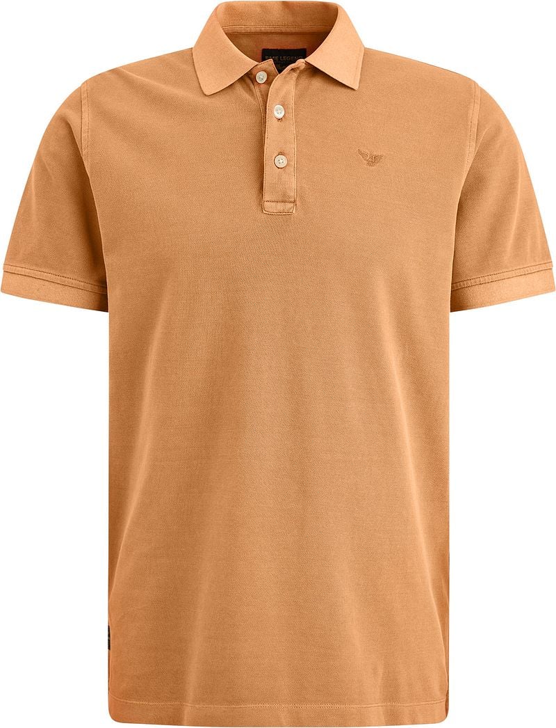 PME LEGEND Heren Polo's & T-shirts Short Sleeve Polo Pique Garment Dye Oranje