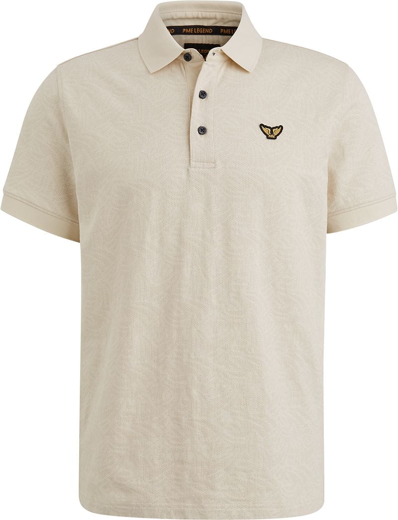 PME LEGEND Heren Polo's & T-shirts Short Sleeve Polo Jacquard Jersey Beige