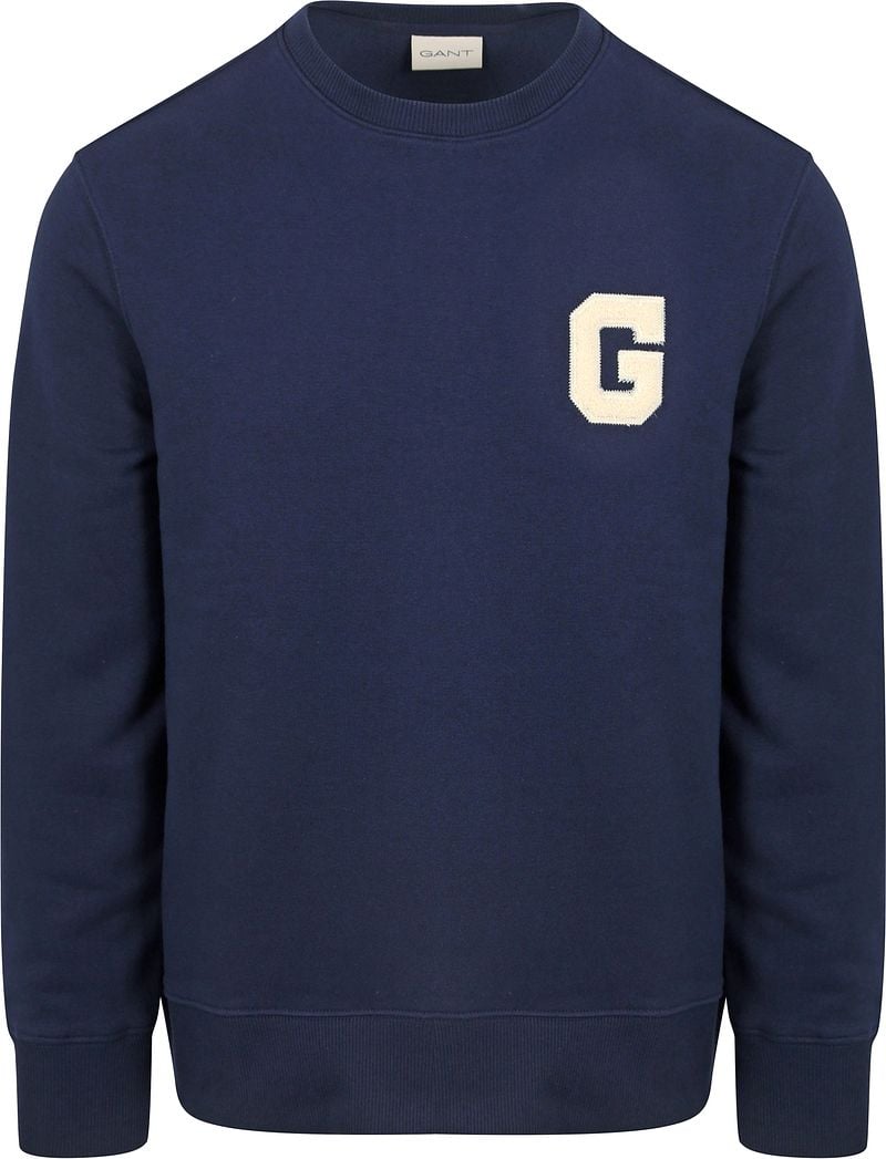 Gant Sweater Teddy Logo Navy - Größe XL günstig online kaufen