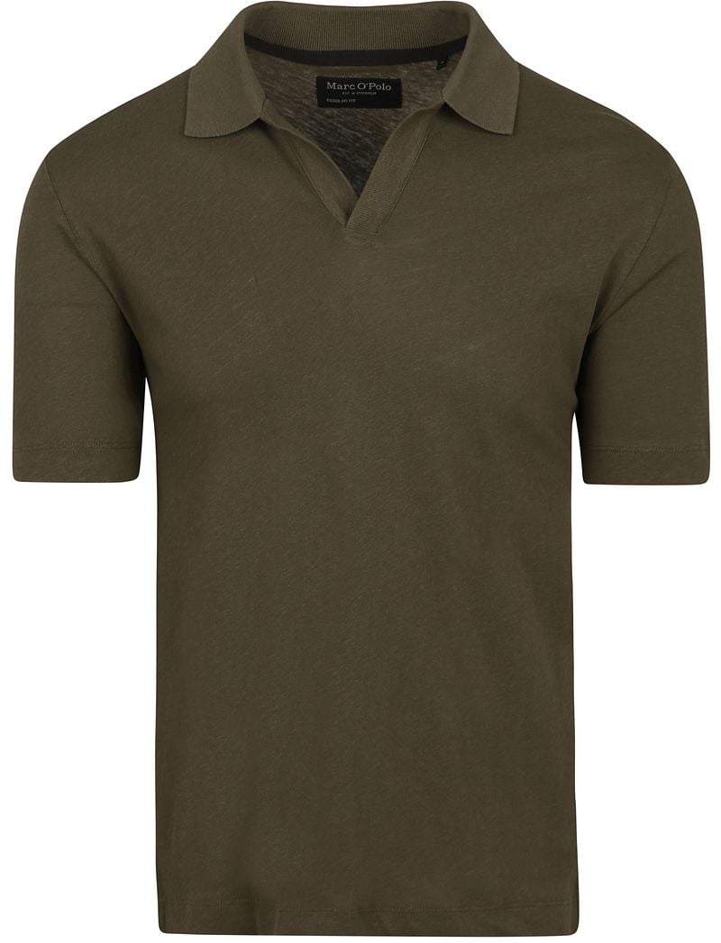 Marc O'Polo Poloshirt Riva Linen Blend Olivgrün - Größe XXL günstig online kaufen