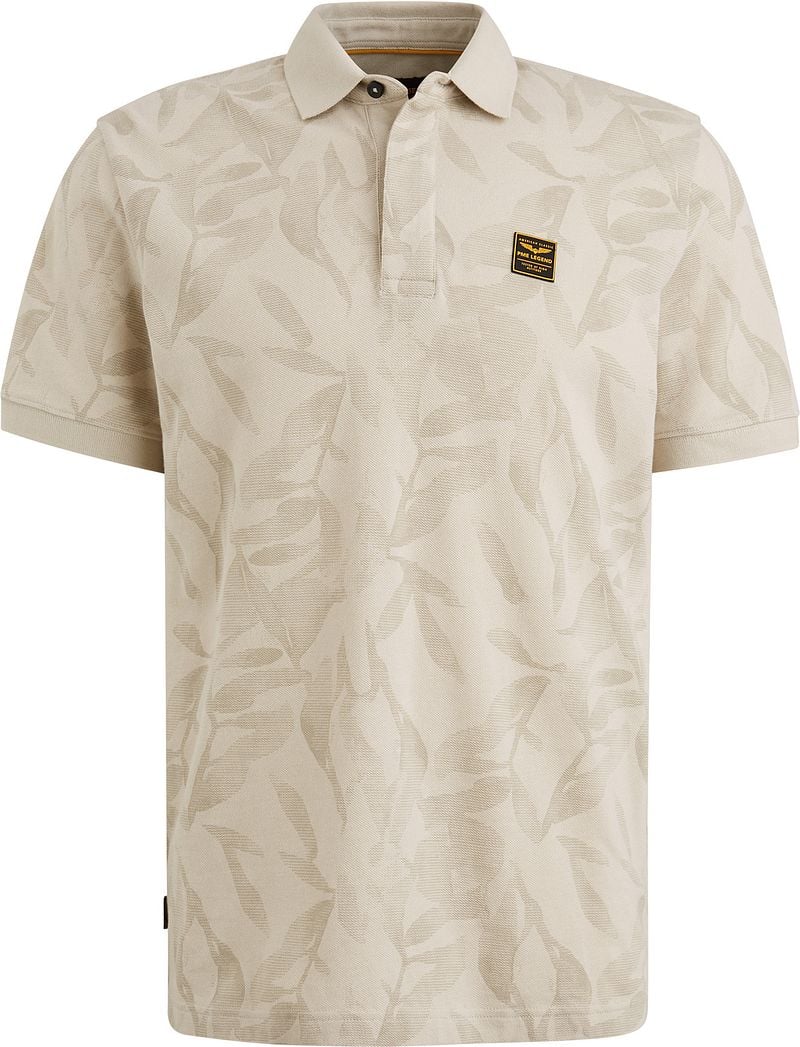 PME LEGEND Heren Polo's & T-shirts Two Tone Pique Printed Beige