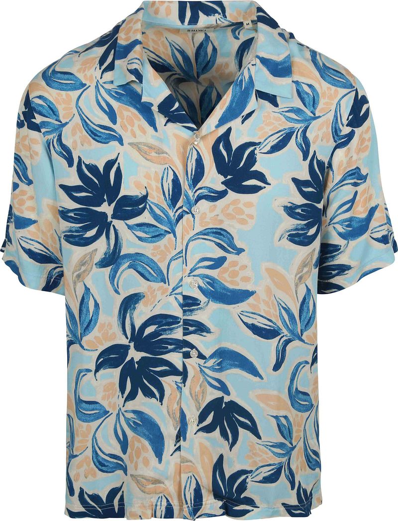 SHIWI Heren Overhemden Men Vic Short Sleeve Shirt Floral Leafs Multi