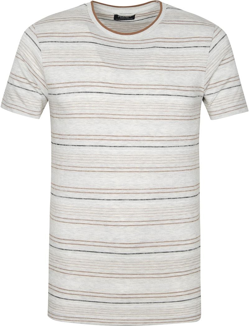 Dstrezzed T-shirt Strepen Lichtgrijs