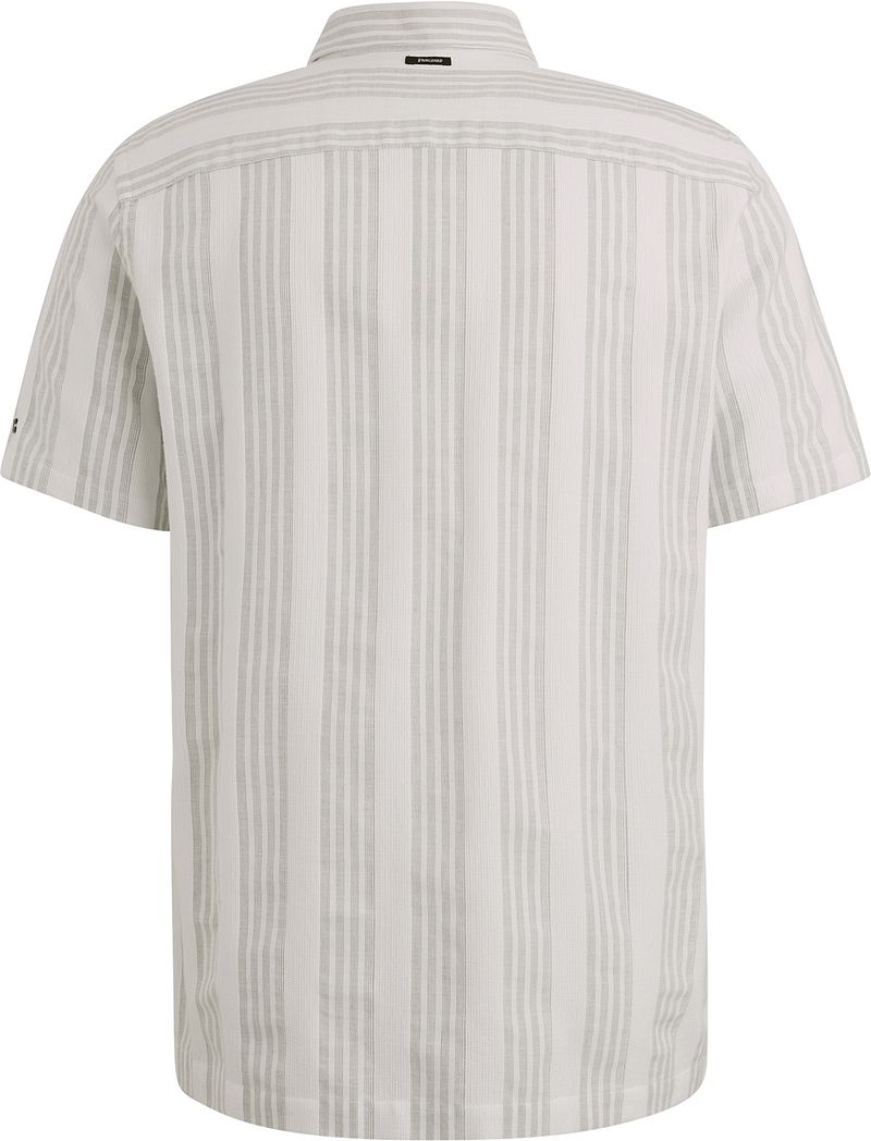 Vanguard Short Sleeve Overhemd Dobby Streep Groen