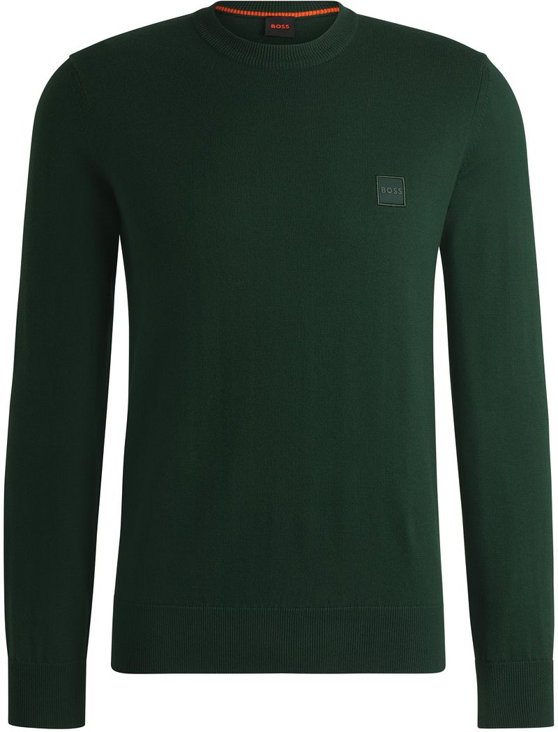 Boss Orange Gebreide pullover met labeldetail model 'Kanovano'