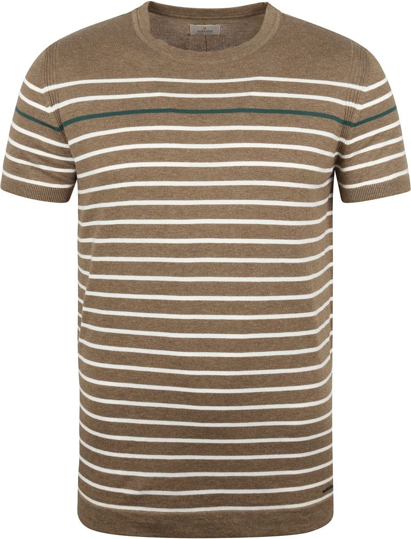 Dstrezzed T-shirt Contrast Strepen Bruin