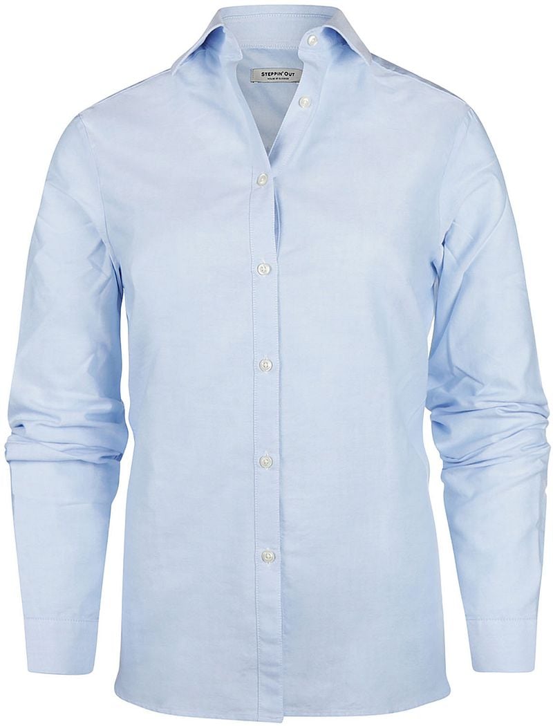 Steppin' Out Blouse Bibi Oxford Lichtblauw