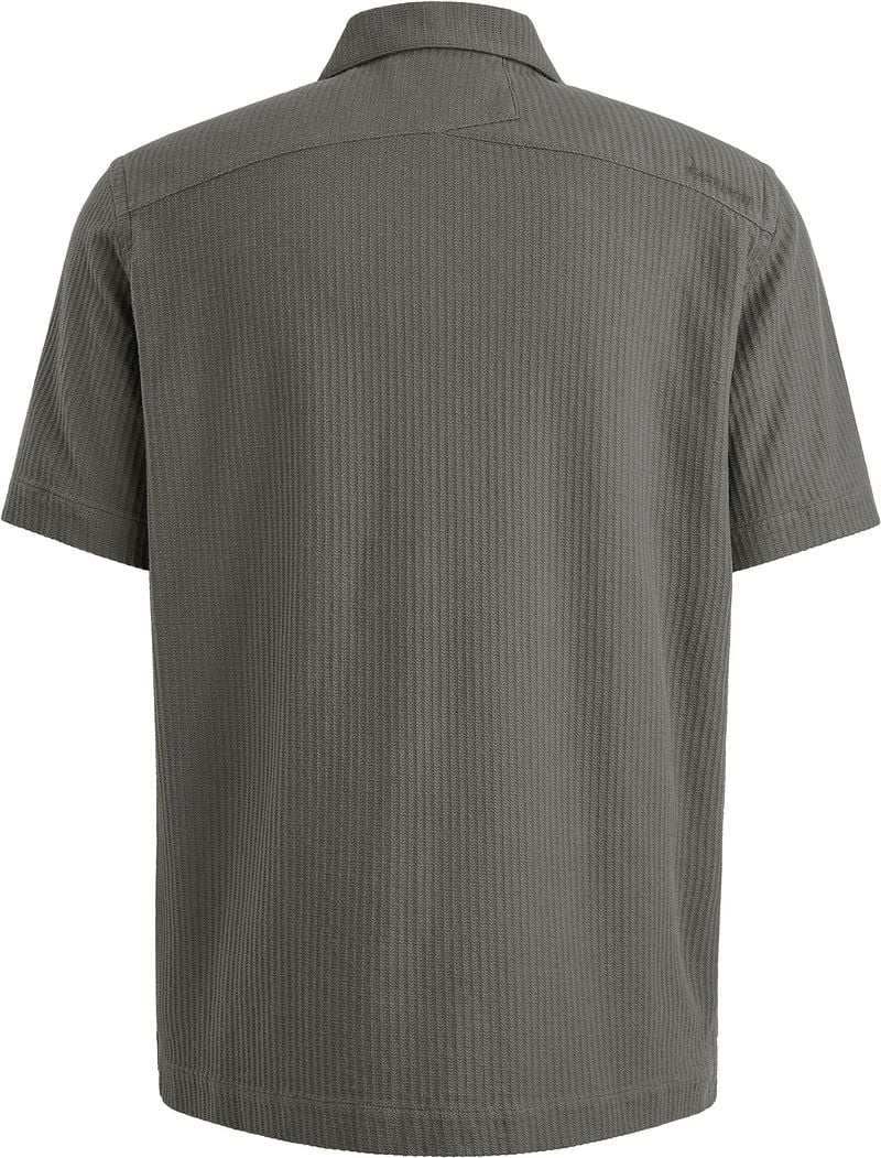 Cast Iron Korte Mouw Overhemd Jersey Structure Taupe