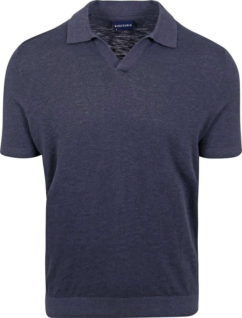 Suitable Poloshirt Riva Leinen Navy - Größe L günstig online kaufen