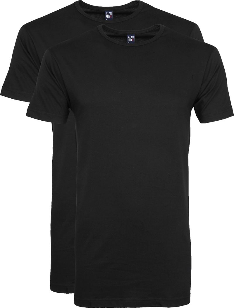 Alan Red T-Shirt Derby Extra Long (Lot de 2)  Noir taille S