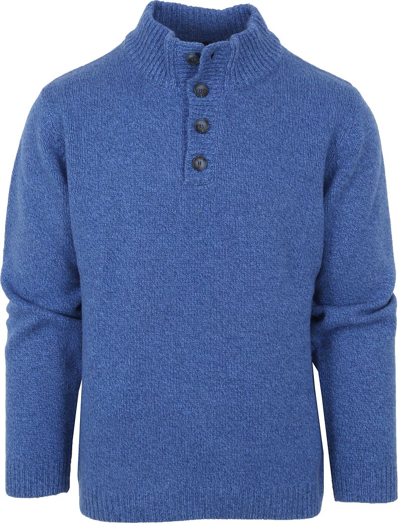 Suitable Pull Mocker Laine d'Agneau Bleu taille M