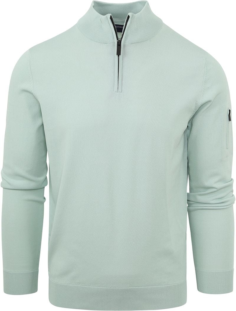 Suitable Half Zip Pullover Mintgrün - Größe XXL günstig online kaufen