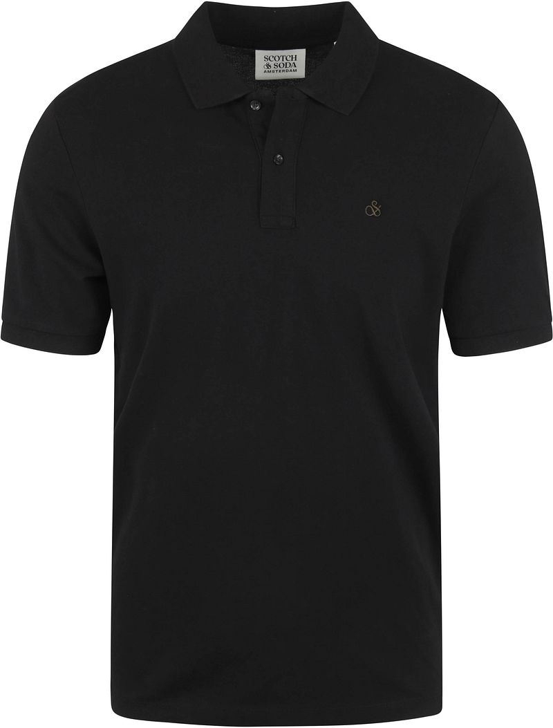 Scotch and Soda Polo Piqué Noir taille S