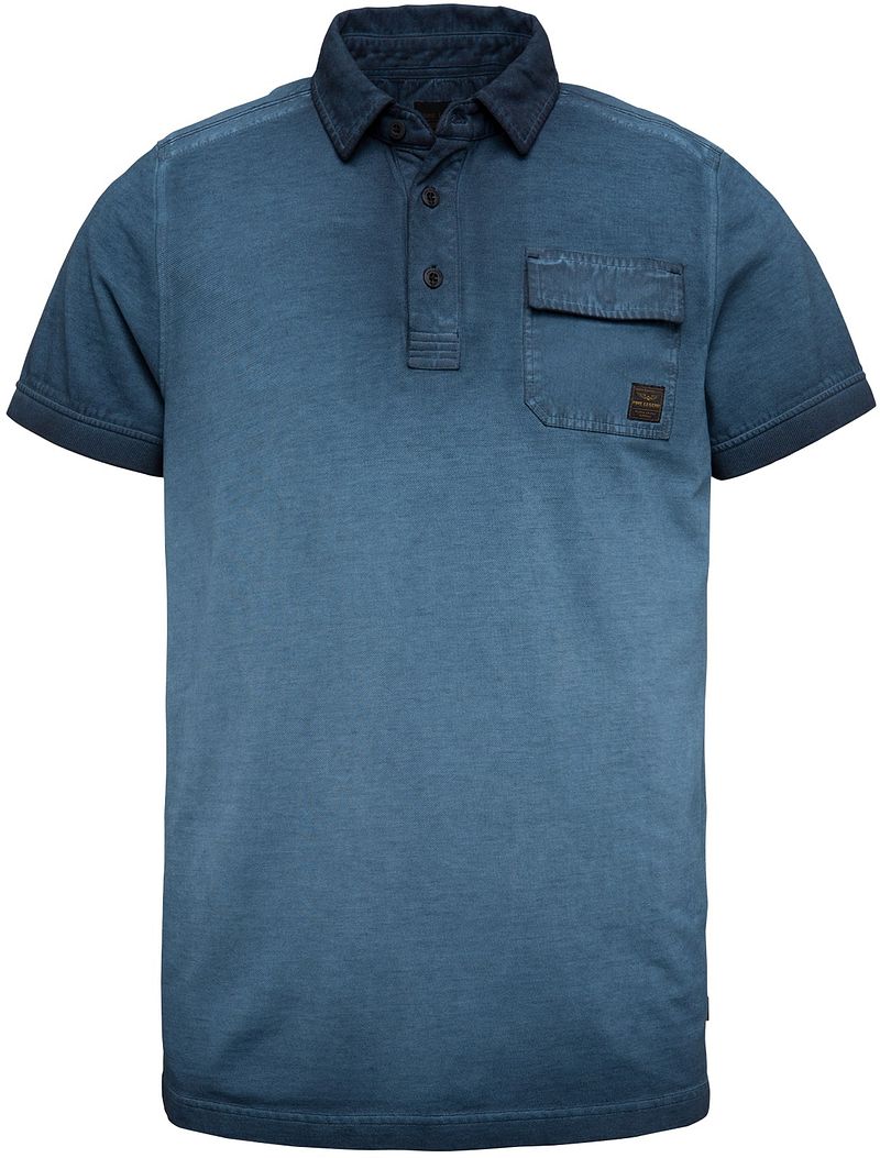 PME Legend Polo Pique Borstzak Donkerblauw