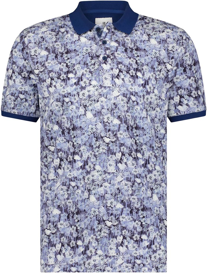 State Of Art Polo Pique Impression Floral Foncé Bleu Bleu foncé taille M