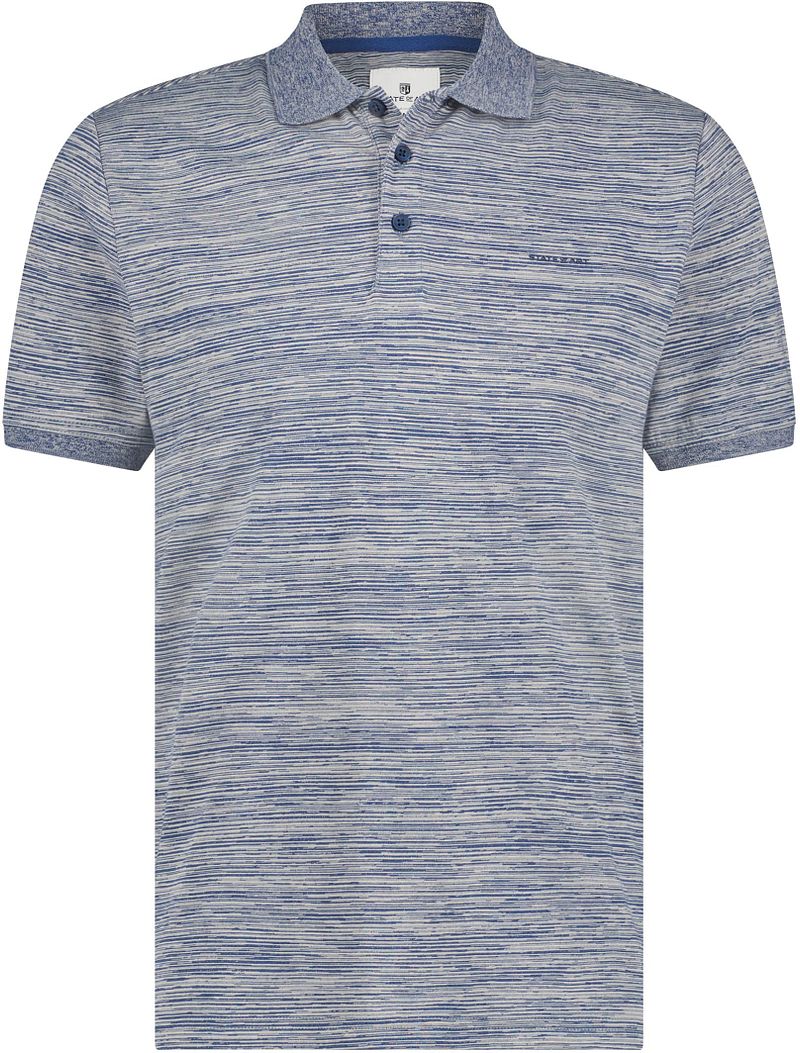 State Of Art Polo Jersey Rayures Foncé Bleu Bleu foncé taille M