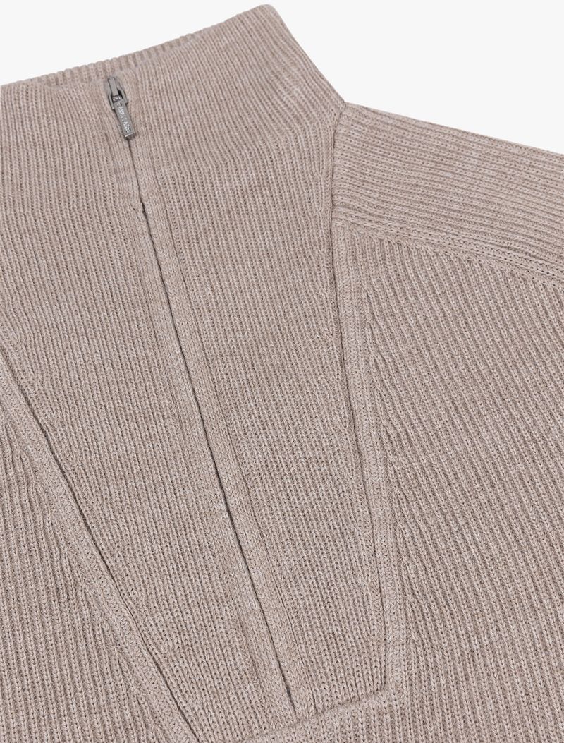 Cavallaro Napoli Cavallaro Corsico Half-Zip Beige