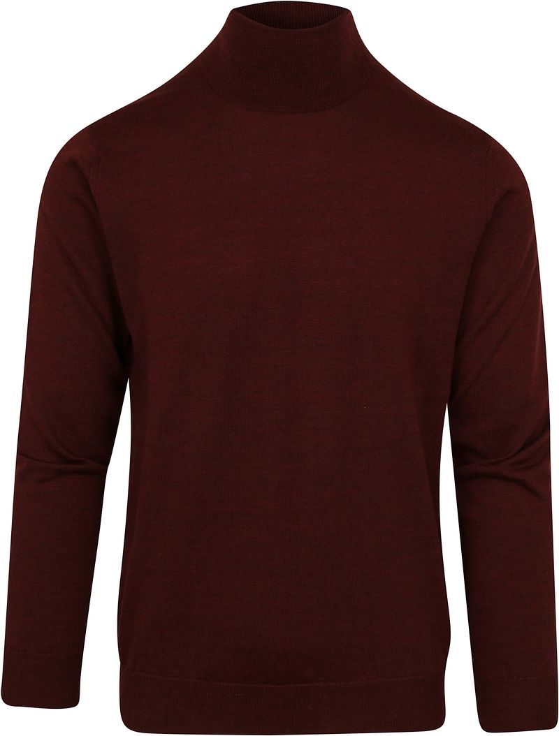 Suitable Mérinos Col Roulé Bordeaux Rouge taille M