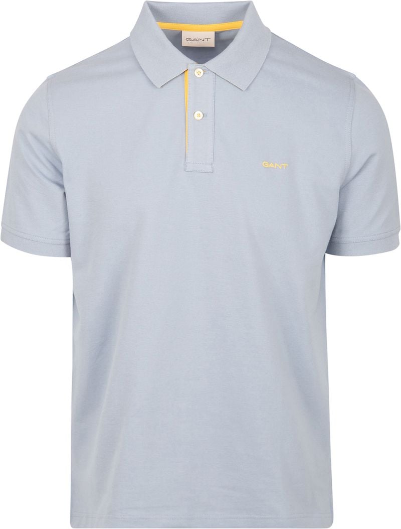 Gant Contrast Piqué Poloshirt Lichtblauw