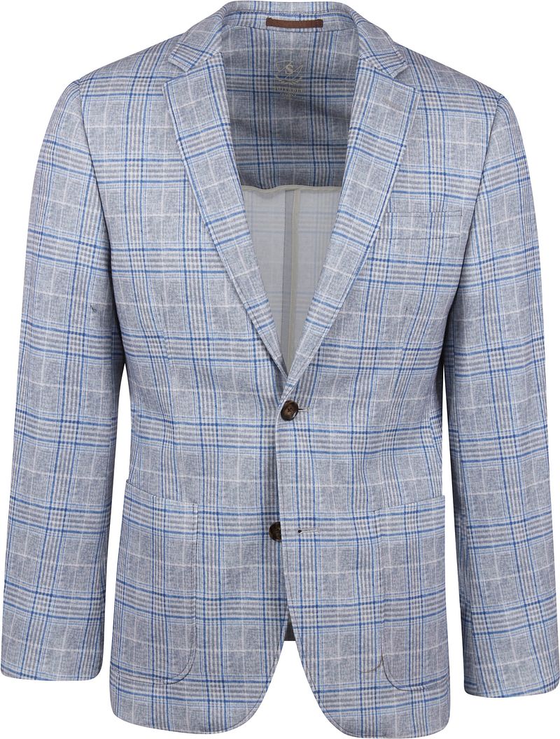 Suitable Veste de costume Jersey Fame A Carreaux  Gris taille 48