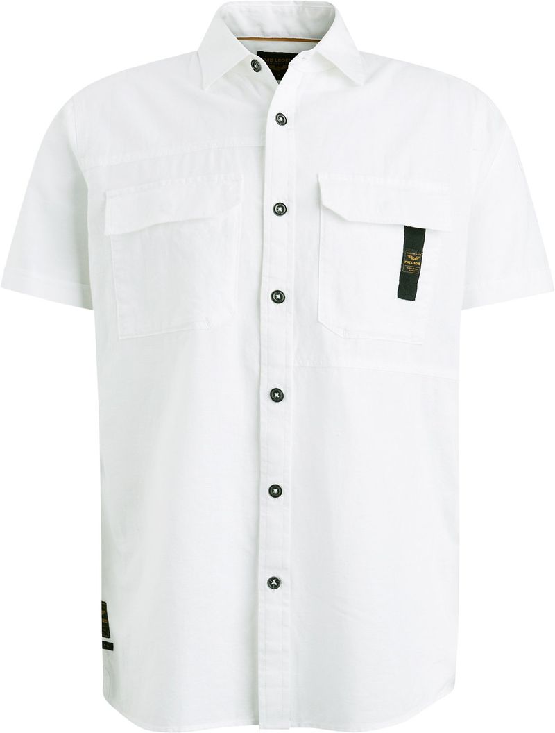 PME LEGEND Heren Overhemden Short Sleeve Shirt Ctn linen Ecru