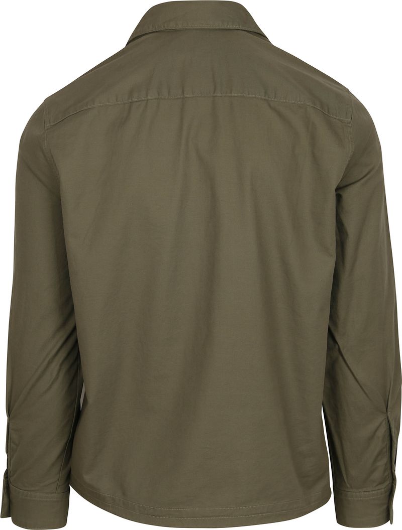 Marc O'Polo Overshirt Linnen Blend Olijfgroen