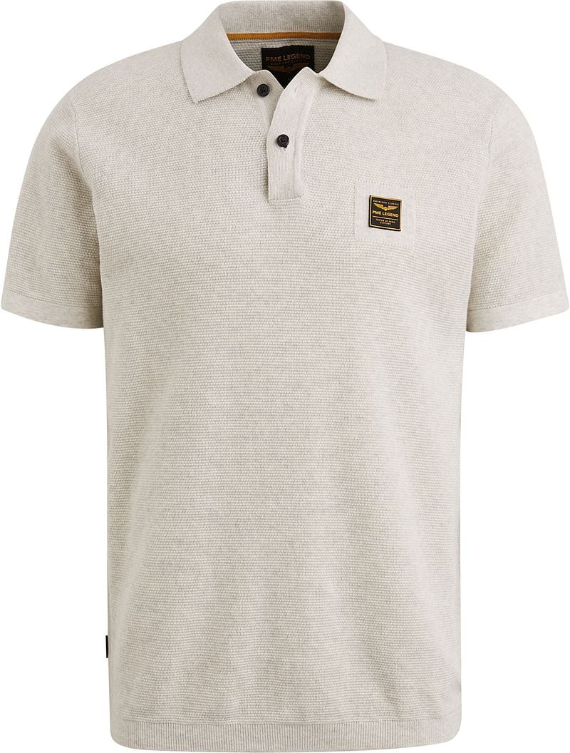 PME Legend Poloshirt Knitted Ecru - Größe M günstig online kaufen