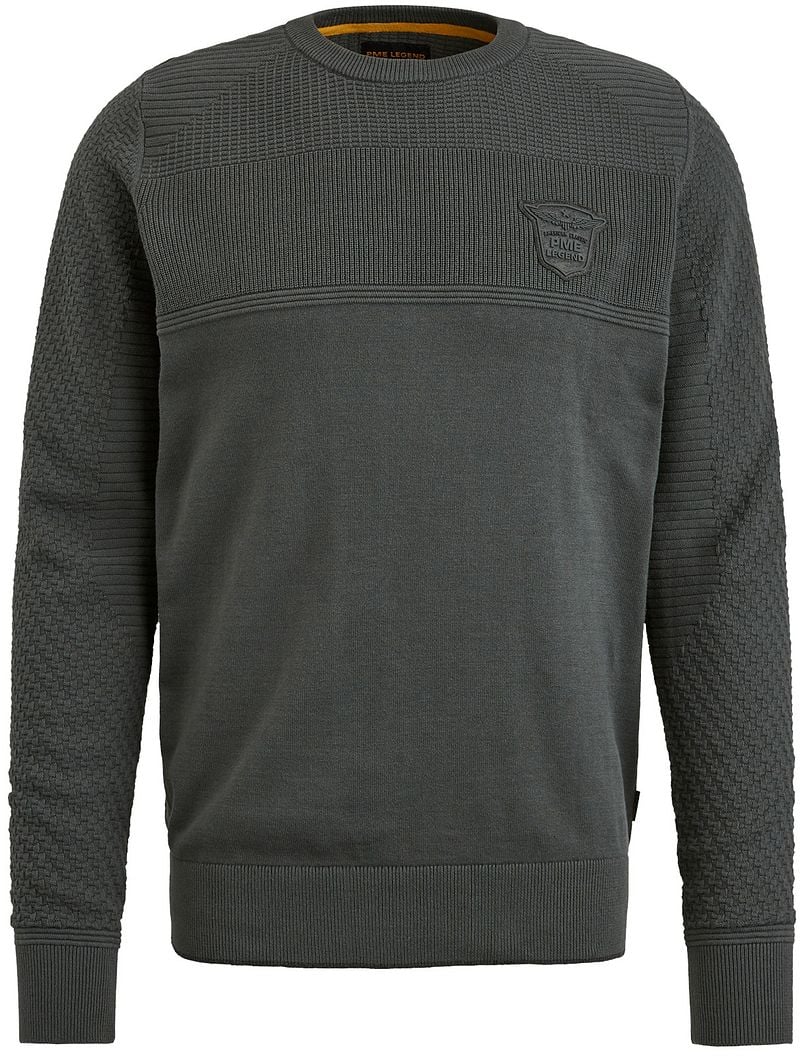 PME Legend Pullover Structure Dunkelgrün - Größe 3XL günstig online kaufen