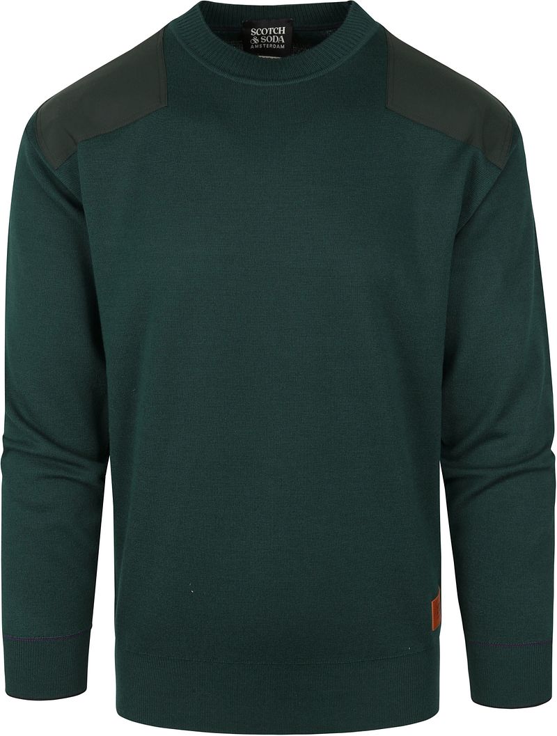 Scotch and Soda Pull Foncé Patch D'épaule Vert Vert foncé taille M
