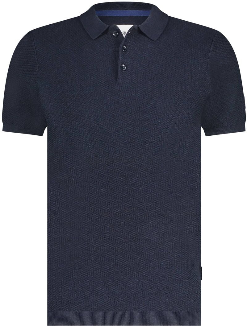 State of Art Knitted Poloshirt Navy
