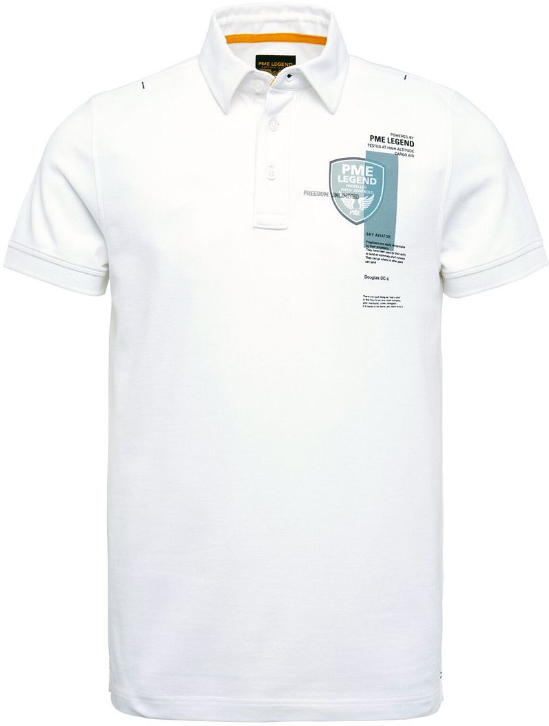 PME Legend Pique Polo Logo Blanche Blanc taille M