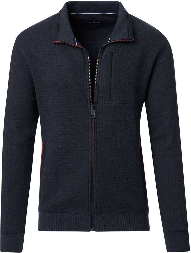 Casa Moda Strickjacke Zip Navy - Größe 5XL günstig online kaufen