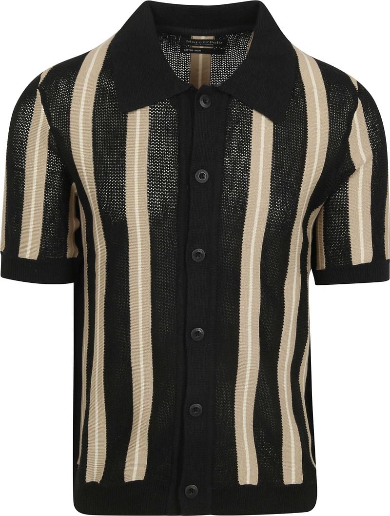 Marc O'Polo Regular fit poloshirt van een mix van katoen en linnen