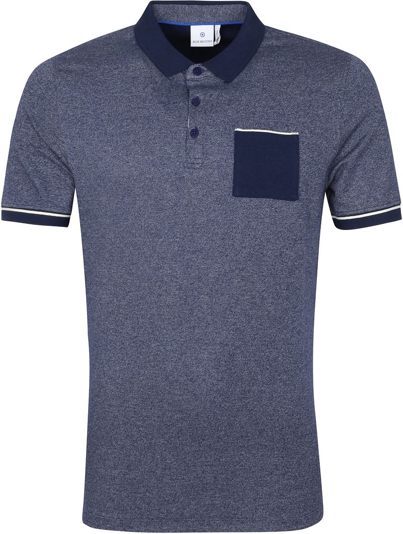 Blue Industry Polo M25 Mélange Foncé   Bleu Bleu foncé taille M
