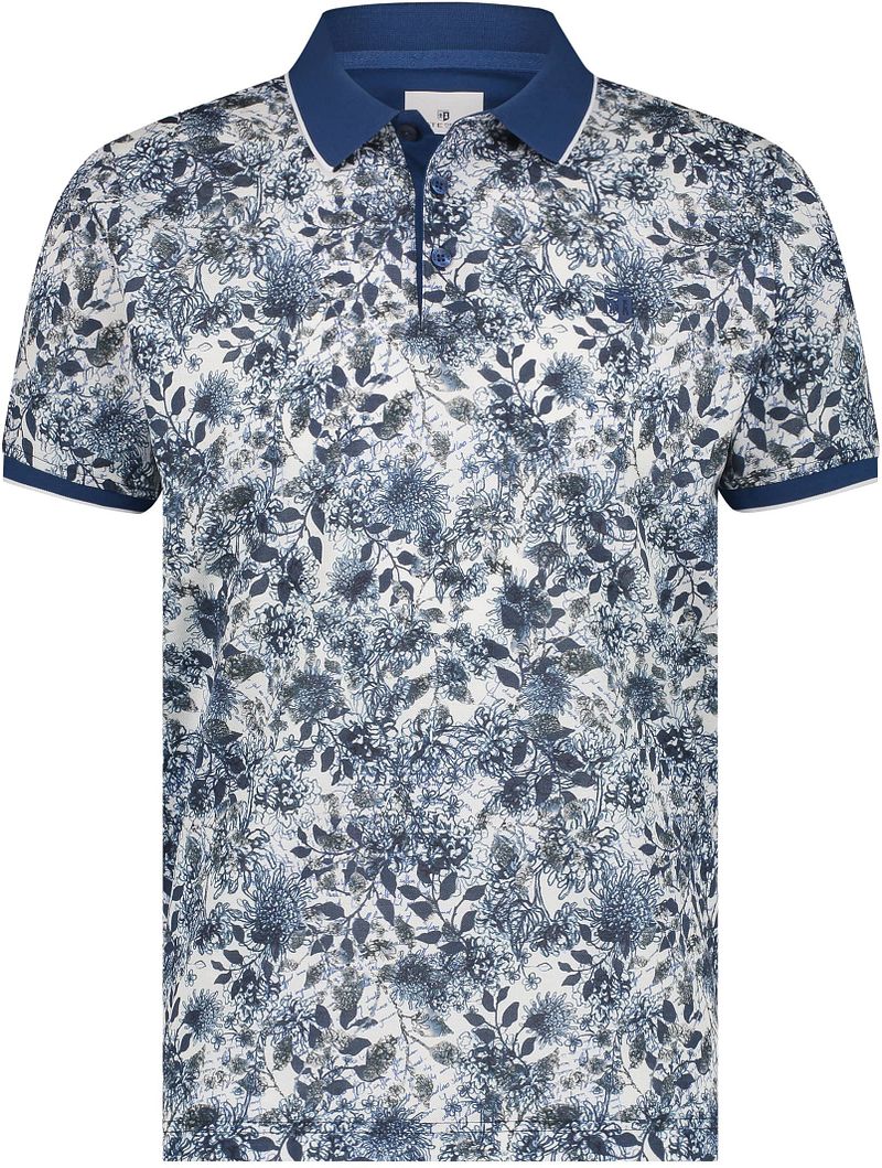 State Of Art Polo Dessin Bleu taille M